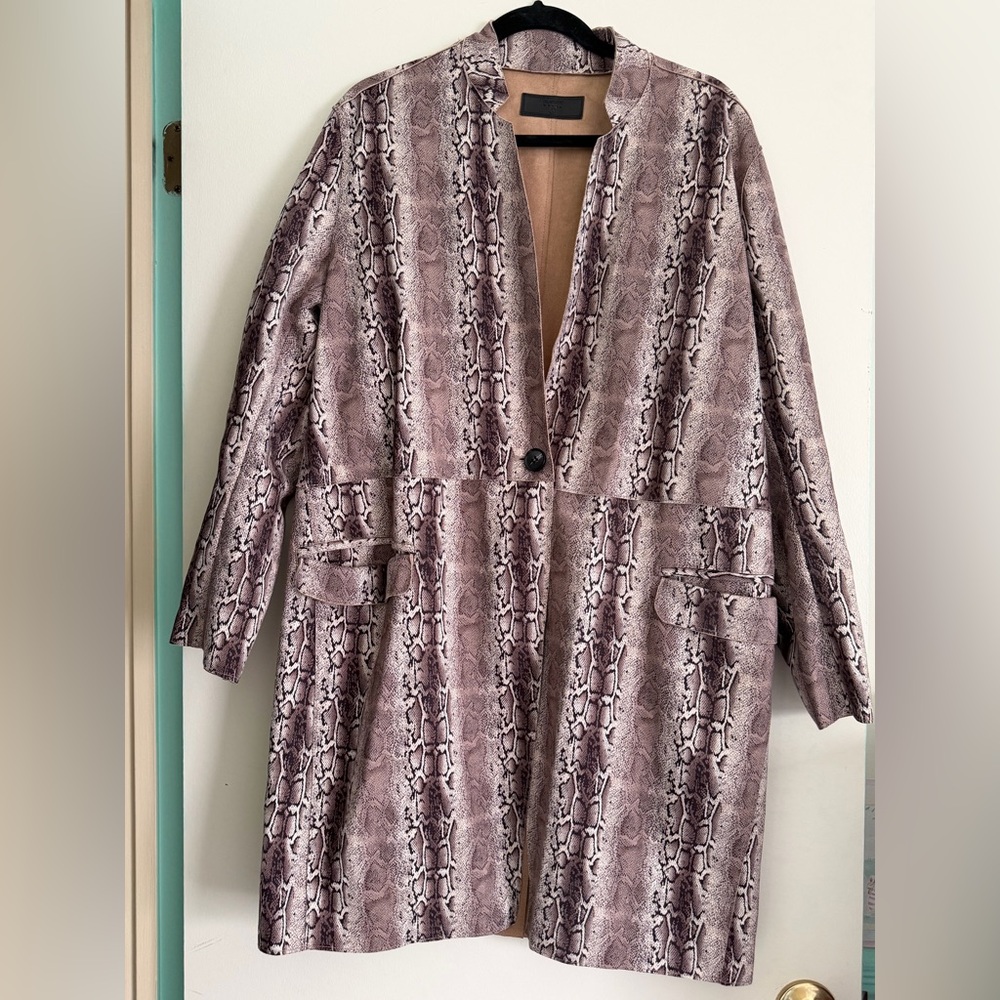 Blank NYC Snake Print Coat - Brown and Black